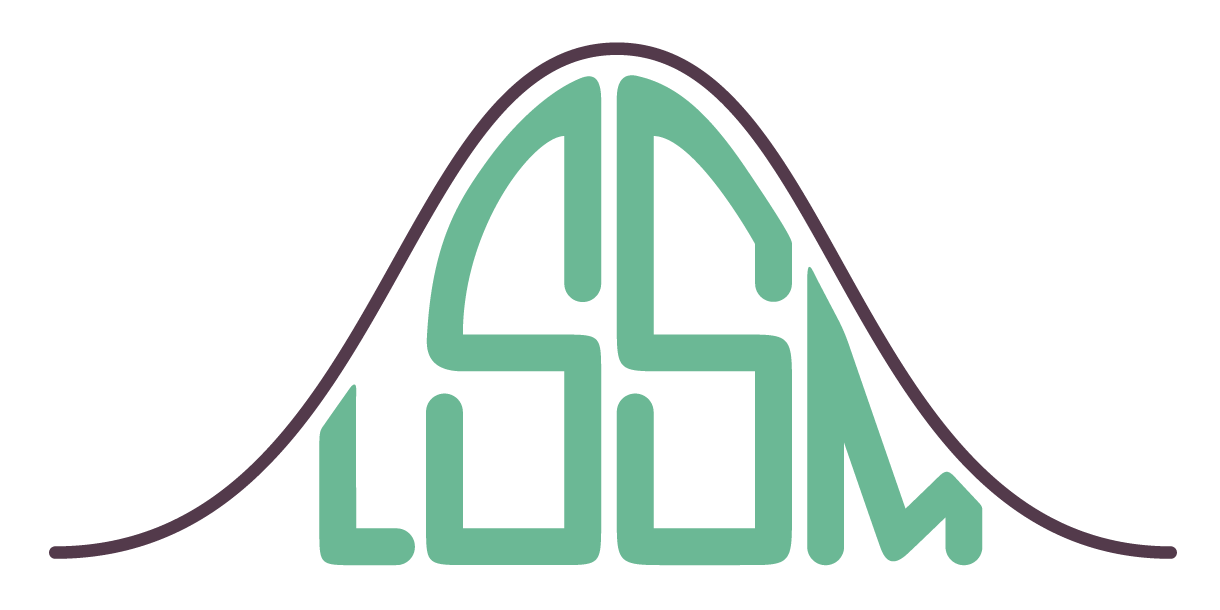 LSSM logo under a Gaussian curve